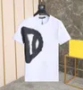 DSQ PHANTOM TURTLE Mens Designer T-shirt Italien Milan Mode Jet d'encre Imprimer T-shirts Été Noir Blanc T-shirt Homme Hip Hop Street299l