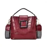 Bolsas noturnas NET Red Fashion Crocodile Pattern Mini Bucket Single Messenger Messenger Bag 2022 Spring Leisure Portable