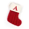 Christmas Alphabet Knitting Socks ChristmasTree Ornaments Christmas Decorations for Home 2022 Navidad Noel 2023 Xmas Gift Wll1749