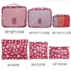 Storage Bags 6 Piece Set Travel Bag Clothes Organizer Portable Luggage Packing Leopard Suitcase Wardrobe Space Saver Tidy Pouch