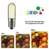 Mini E14 Lodera Filament Light 1W 2W 3W Cob Dimmable Energy Super jasne ciepłe/zimne białe lampy oświetlenie