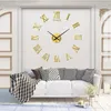 Wanduhren kreative große DIY Luminous Clock Wohnzimmer Schlafzimmer Acryl dreidimensionale Studienhängekunst Mode