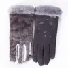 Five Fingers Gloves Warm Women's Winter Suede Outdoor Riding Touch Screen Thickened And Lovely