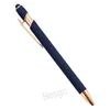 Metal Press Ballpoint Pen Okulu Öğrenci Yazma Ball Point Pens Ofis İmza İş Kalemi Ev Kırtasiye Hediye Tedarik BH7736 TQQ