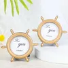 50PCS Beach Theme Wedding Party Favors Gold Ship Wheel Photo Frame Place Card Holder Table Decoration Supplies