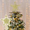 Kerstdecoraties Fijn afwerking Aantrekkelijke boomtopper Star Lichtgewicht Top Decoratie Glittering voor festival