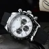 Men's luxury leisure quartz watch Advanced rubber waterproof chronograph