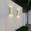 Modern LED Wall Lamp IP65 Waterproof Ourdoor Light Garden Porch Black Gold White Aluminum Decoration Lighting