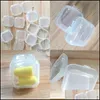 Other Home Storage Organization Mixed Sizes Square Empty Mini Clear Plastic Storage Containers Box Case With Lids Small Jewelry Ea Dhz9J