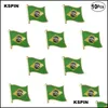 Pinki broszki brazylijskie flagowe pinowe pinki broszki broszki broszki odznaki odznaki upuszczenie dostawy 2022 biżuteria dhgvx