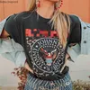 Boho inspirado leopard tam camiseta preta camiseta mulher mulher manga curta algodão de verão tops punk rock tees women mx200721