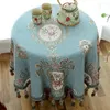 Tail Toil Trots Rose Europese Verdikte Ronde Tafel Doek Neil Jacquard Tafelkleed Woonkamer Koffietafel Cover Kwastje