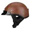 Radsporthelme Motorrad Helm Retro Vintage Reitqualität Punkt Radsport Halbhelm Sty Road Outdoor Sports Moto Scooter Cruiser Chopper L221014