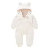 Rompers born Baby Romper Winter Costume Boys Clothes Polar Fleece Warm Girls Clothing Overall Jumpsuit 220913