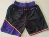 Herren-Shorts, All-Team-Basketball-Shorts, Just Don, kurze Retro-Sportbekleidung mit Tasche, Reißverschluss, Jogginghose, Hip-Pop-Hose, 100 % genähtes Oberteil