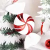 Dekoracje świąteczne 30 cm czerwone i białe majsterkowicz cukierki wiszący wiszący Xmas Tree Party Decor Garlands Snowmana Prezent na rok