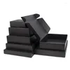 Presentförpackning 10st / svart låda klädtransport Korrugerad förpackning liten kartongstöd Anpassad storlek och tryckt logotyp