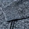 Herrtröjor 2022 Autumn Winter Mens Sweaters Thick Cotton Hood Cardigan Men tröja solid ärm Långärmad casual tröjarockar