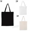 Canvas Tote Shoulder Bags Eco-friendly Women Beach Handbags Large Capacity Cotton Reusable Shopping Bag Canvas HandBag BH7735 TQQ