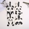 Party gift Creative pvc panda expression Li card travel boarding suitcase cartoon listing tag consignment card LK315