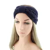 Autunno Inverno Tinta Unita Twist Bow Fascia Lavorata A Maglia Per Le Donne Furry Foderato In Pile Fascia Elastica Dei Capelli Scaldini Dell'orecchio Yoga Headwrap