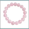 Z koralowym naturalnym różowym kryształowym kamiennym kamiennym pasmami bransoletki z koraliki dla kobiet dziewczyna urok joga klub mody biżuteria dostarcza dhdcl