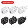 Prise de chargeur mural rapide Adapte 18W double USB PD Type C pour Samsung xiaomi Qc 3.0 Eu Uk US plug