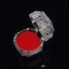 Scatole per gioielli Acrilico Crystal Clear Ring Box Trasparente Nero Bianco Rosso Orecchino a bottone Custodia per gioielli Scatole regalo Confezione Drop Deliver Dhga4