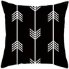 Oreiller LuanQI Motifs Géométriques Noir Et Blanc Housses Etui Polyester 45x45 Cm Housse De Canapé Décorative S