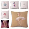 Pillow Interesting Beautiful Ballet Cover Linen Affection Sofa Seat Family Home Decorative Throw Case Housse De Coussin