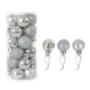 Stock 24 Pcs Arbre De Noël Décor Boule Boule Suspendus Xmas Party Ornement décorations pour La Maison 2019 Nouvel An Décoration De Noël 1018