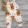 Rompers FocusNorm 0-18m الصيف لطيف Baby Boy Girls Romper Cowing Cow Flower Print Printless Button Buttuits 221018