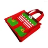 Opbergtassen TOTE TAG ELF Winkelen draagbaar met handvat voor kerst Home Decor Doek Praktische fles Candy Santa Claus Geschenk herbruikbaar schattig