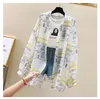 Women's Blouses Fashion Woman 2022 Summer Thin Long Sleeve Chiffon Shirt Female Casual Single Breasted Loose Clothing Blouse