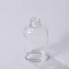 Bouteilles de parfum d'huile essentielle en verre clair plat 10ml-20ml-30ml-50ml E compte-gouttes de pipette de réactif liquide