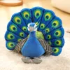 25x30CM lindo simulación pavo real juguetes de peluche muñecas Kawaii relleno suave Animal Peahen juguete encantador hogar cumpleaños decoración regalos