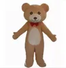 Fabrikverkauf heißes rotes Krawatten-Teddybär-Kostüm Teddybär-Maskottchenkostüm Plüsch-Teddybär-Kostüm