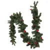 Kwiaty dekoracyjne 2.7m Świąteczne rattan girland sztuczny świąteczny sztandar drzewa wiszące wiszące wieniec