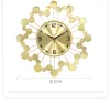 Wall Clocks Frame Craft Watchs Movement Golden Metal Luxury Personalised Circle Art Duvar Saati House Accessories Zegar