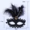 Masques de fête 1PC Noël Halloween Costume Eyemask Accessoires de maquillage Dentelle Plume Mascarade Masque Fournitures