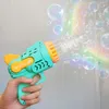 Nieuwheid Games Bubble Gun Rocket 29 Hole Automatische Soap Bubbles Machine Outdoor speelgoed voor jongens Verjaardagsgeschenken Huwelijksfeest Kinderen Zomergeschenk 221018