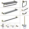 Bath Accessory Set Brushed Gold Stainless Steel Toilet Paper Holder Wall Hook Towel Rack Kitchen Organizer Bathroom WC Hardware Accessories