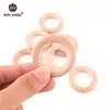 Let's Make Baby Teether 50pc Beech Wooden Round Wood Ring 40mm DIY Bracelet Crafts Gift Teething Accessory Nursing Bangles 220507