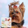 Odzież dla psów 20pcs Pet Hair Bows jasny kolor uroczy elastyczny mieszany pierścionek pielęgnacyjny na ślub