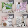 Pillow Simple Style Cute Cartoon Girl Cover Case 45 45cm Covers Decor Letter Super Soft Short Plush Pillows Pillowcase