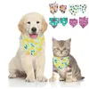 Chien Vêtements Pet Salive Serviette Dessin Animé Donut Pastèque Triangle Écharpe Toilettage Fournitures Pour Petit Moyen Grand Chat Accessoires