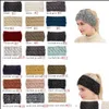 Hair Accessories Cc Hairband Colorf Knitted Crochet Headband Winter Ear Warmer Elastic Hair Band Wide Accessories Drop Deliv3052338112843