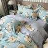 Bedding Sets Svetanya Silkly Egyptian Cotton Set Linens Floral Printed Sheet Pillowcase Duvet Cover