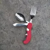 Outdoor Gadgets the Fork Spoon and Knife 3 In 1 Cutlery Set Folding Multitool Camping EDC Tool