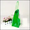 Opbergtassen PVC Handtas Kleding Winkel Tas Zachte lijm Geschenktassen Wijnbier Plastic Kleur Transparante mode firmaTt Drop levering Dhosr